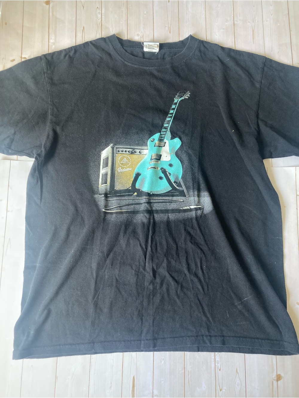 Rock & Roll Hall Of Fame Inductees Guitar Graphic T Shirt Black Mens M Music Tee